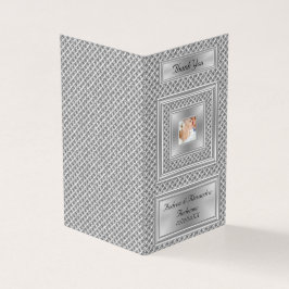 Elegant Hartelijk dank voor uw bruiloft Foto Silve Kaart