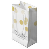 Elegant Hartelijk dank voor uw huwelijk met goudfl Klein Cadeauzakje (Voorkant Gekanteld)