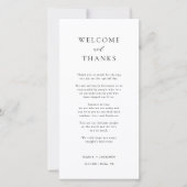 Elegant Hartelijk dank Welkom en Bedankt Plaatskaa (Voorkant)