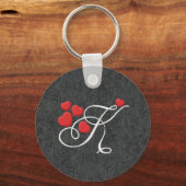 Elegant harten letter K Sleutelhanger (Voorkant)