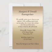 Elegant Hartkrullen 50e Foto-herdenking Kaart (Achterkant)