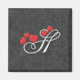 Elegant hartletter H Magneet