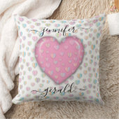 Elegant hartontwerp voor Valentijnsdag Kussen (Deken)