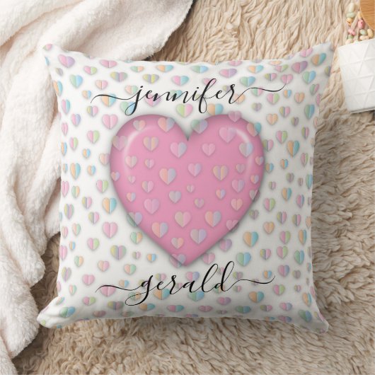 Elegant hartontwerp voor Valentijnsdag Kussen (Deken)
