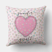 Elegant hartontwerp voor Valentijnsdag Kussen (Achterkant)