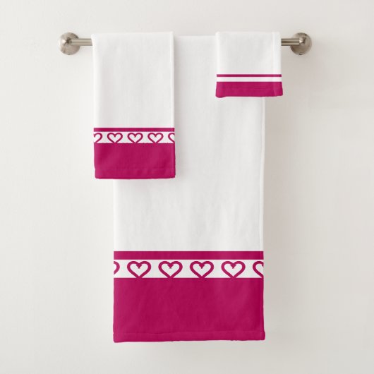 Elegant Hartpatroon Bad Handdoek (Insitu)