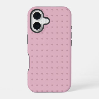Elegant Hartpatroon Roze Phone / iPad hoes iPhone 16 Hoesje