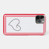 Elegant Hartvormig Ontwerp Case-Mate iPhone Case (Achterkant (horizontaal))