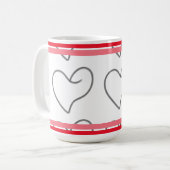 Elegant Hartvormig Ontwerp Koffiemok (Voorkant links)