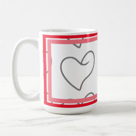 Elegant Hartvormig Ontwerp Koffiemok