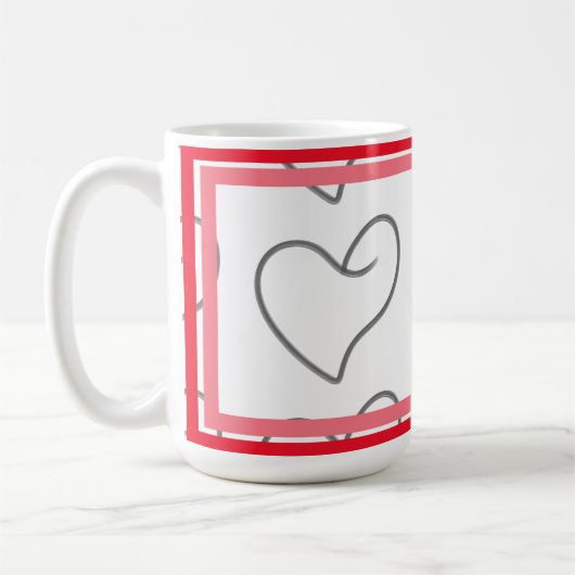 Elegant Hartvormig Ontwerp Koffiemok (Links)