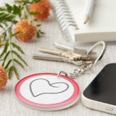 Elegant Hartvormig Ontwerp Sleutelhanger (Voorkant Rechts)