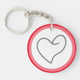 Elegant Hartvormig Ontwerp Sleutelhanger