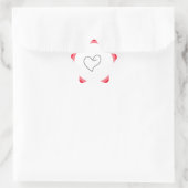 Elegant Hartvormig Ontwerp Ster Sticker (Tas)