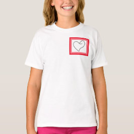 Elegant Hartvormig Ontwerp T-shirt