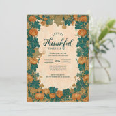 Elegant Harvest Pumpkin Celebration Kaart (Staand voorkant)