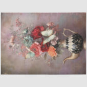 Elegant Hatter Harlequin Teapot Floral Tissuepapier (Voorkant)