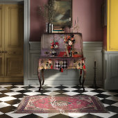 Elegant Hatter Top Hat Red Rose Portrait Tissuepapier