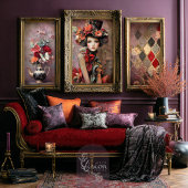 Elegant Hatter Top Hat Red Rose Portrait Tissuepapier