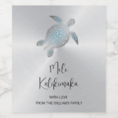 Elegant Hawaïaans Kerstmis Custom Wijn Etiket (Enkel label)