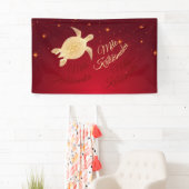 Elegant Hawaiaanse Kerstmis | Rood Goud Spandoek (Insitu)