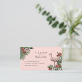 Elegant Hawaiiaans Vrijgezellenfeest Bloemenrecept Informatiekaartje (Staand voorkant)