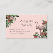 Elegant Hawaiiaans Vrijgezellenfeest Bloemenrecept Informatiekaartje (Voorkant)