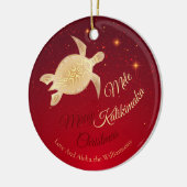 Elegant Hawaiiaanse Kerstmis Keramisch Ornament (Links)