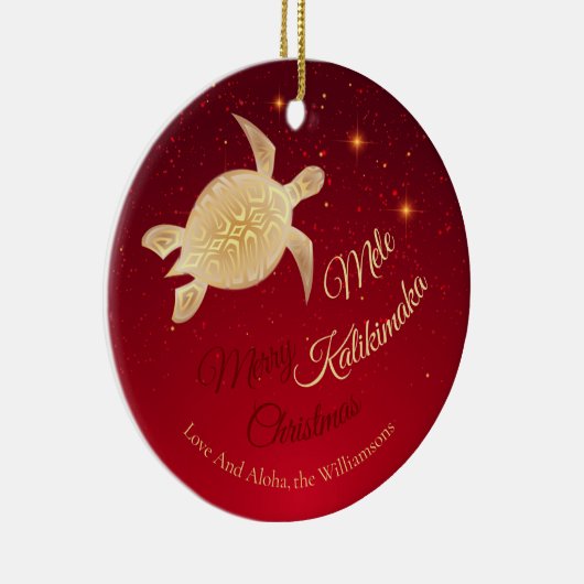 Elegant Hawaiian Christmas Keramisch Ornament (Rechts)