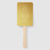 Elegant Hawaiian Hibiscus Trouwprogramma Hand Fan Handwaaier (Achterkant)