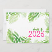 Elegant Hawaiian Luau Afstuderen Foto Kaart (Achterkant)