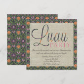 Elegant Hawaiian Tropical Luau Party Kaart (Voorkant / Achterkant)