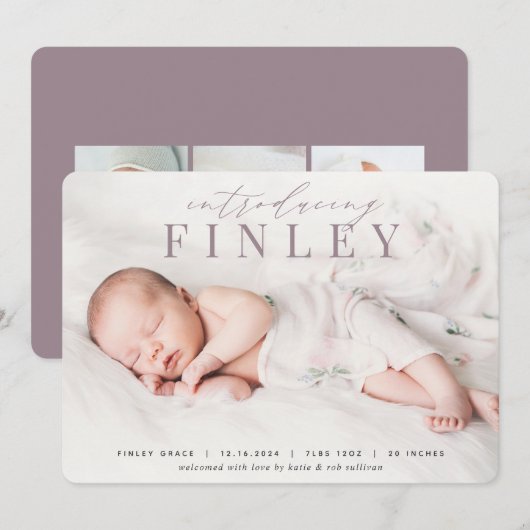 Elegant Headline | Aankondiging van de foto ter ge (Voorkant / Achterkant)