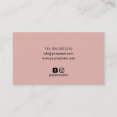 Elegant Healing Hands Dusty Roos Massage Spa Salon Visitekaartje (Achterkant)