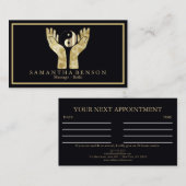 Elegant Healing Hands Yin Yang symbool Visitekaartje (Voorkant / Achterkant)