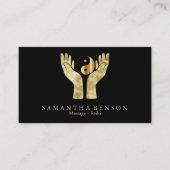 Elegant Healing Hands Yin Yang symbool Visitekaartje (Voorkant)