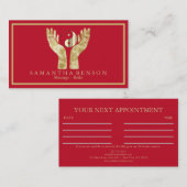 Elegant Healing Hands Yin Yang symbool Visitekaartje (Voorkant / Achterkant)