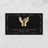 Elegant Healing Hands Yin Yang symbool Visitekaartje (Voorkant)