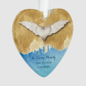 Elegant Heart Angel Wings houdt van geheugen Keepo Ornament (voorkant)