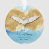 Elegant Heart Angel Wings Loving Memory Keepomwill Ornament (achterkant)