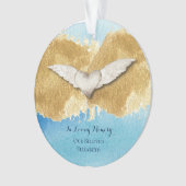Elegant Heart Angel Wings Loving Memory Keepomwill Ornament (voorkant)