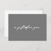 Elegant Heart Beauty Gift Certificate Grey Kaart (Voorkant / Achterkant)
