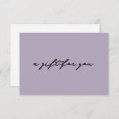 Elegant Heart Beauty Gift Muted Certificate Kaart (Voorkant / Achterkant)