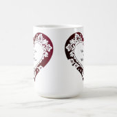 Elegant Heart Card With Red Roses Koffiemok (Center)