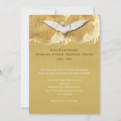 Elegant Heart Celebration of Life Funeral Memorial Kaart (Achterkant)