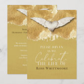 Elegant Heart Celebration of Life Funeral Memorial Kaart (Voorkant / Achterkant)