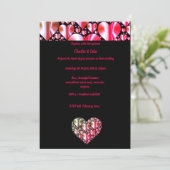 ELEGANT HEART COLORED WEDDING INVITATIONS KAART (Staand voorkant)