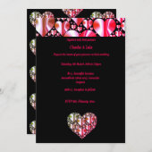 ELEGANT HEART COLORED WEDDING INVITATIONS KAART (Voorkant / Achterkant)