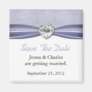 Elegant Heart Diamond bewaart de datum Magnet