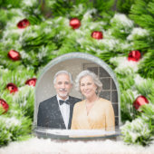 Elegant Heart Diamonds 50th Wedding Anniversary Sneeuwbol (Kerstmis)